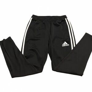 Adidas Black Striped Joggers - size small